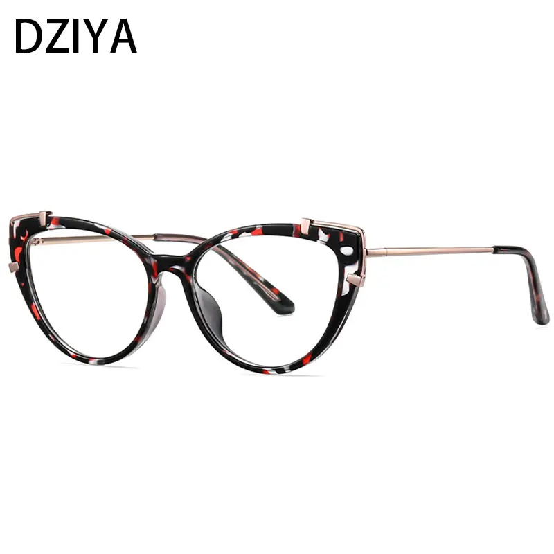 

Очки TR90 кошачий глаз с защитой от сисветильник, женские очки с защитой от излучения, металлические прозрачные модные очки, 60397