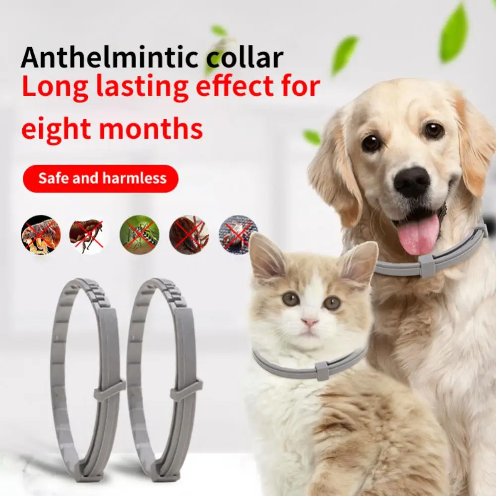 

Adjustable Dog&Cat Collar Flea & Tick Prevention Pet Collar Pest Control Protect Elasticity Flea Killer Collar Pet Cat Accessory