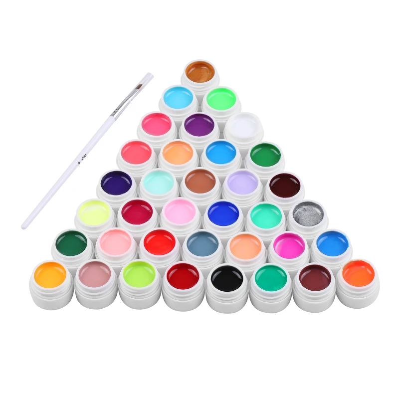 

36 Colors /Set Uv&Led Nail Gel Cured by UV Lamp Nail Art Accessories Gel Nail polish Set Soak Off Nail Lamp Cure Gel