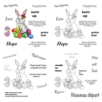 metal cutting dies and easter bunny clear stamps for diy hobby material decoration making greeting card scrapbooking new arrival
