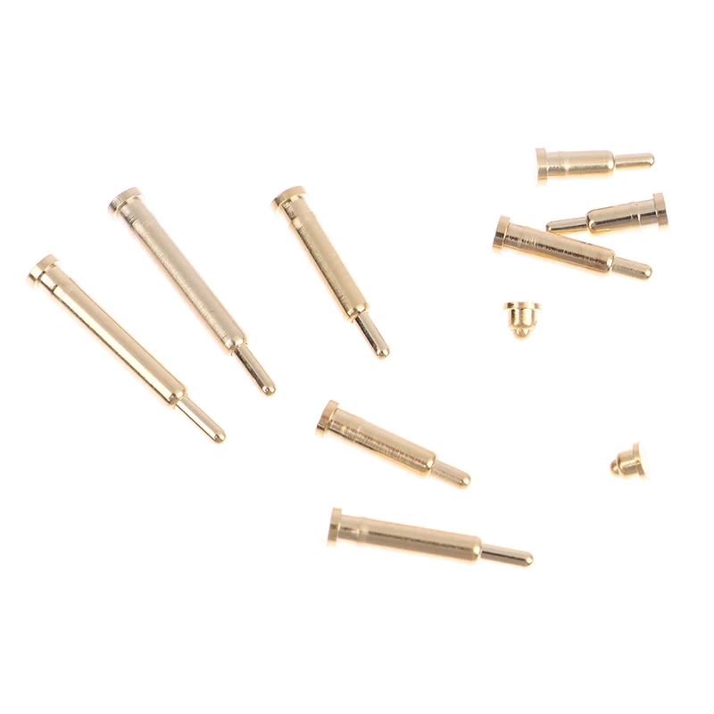 

10PCS High Quality Brass Pogo Pin Connector Pogopin Battery Spring Loaded Contact SMD Needle PCB 1.8 6 8 10 13 MM Test Prob Set