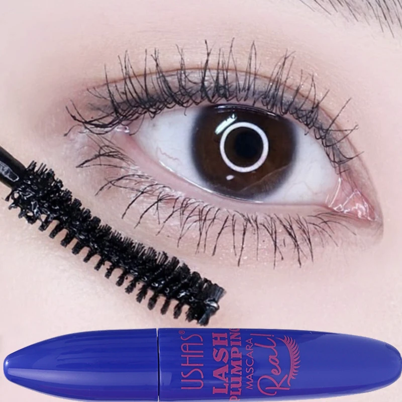Тушь для ресниц 5D с шелковыми волокнами Удлиняющая водостойкая быстросохнущая