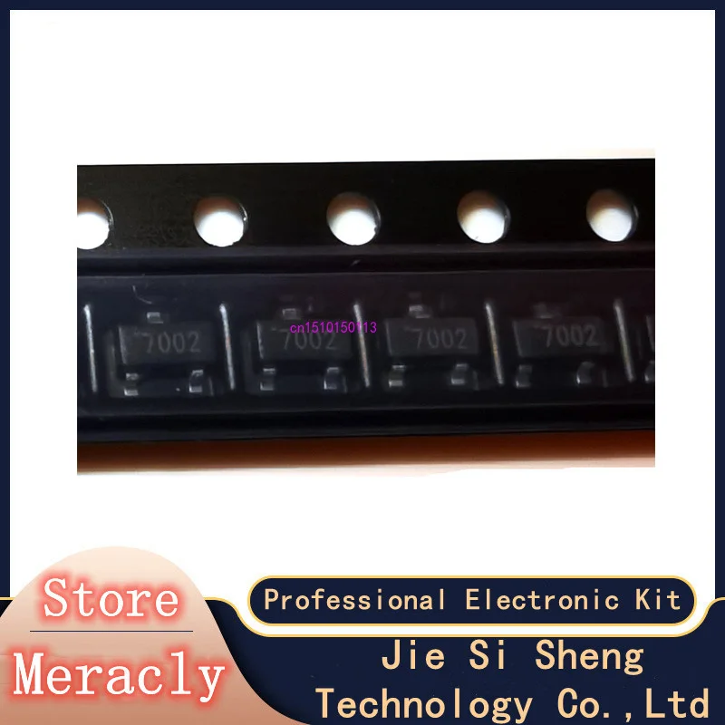 

Полевой транзистор 100 шт 2N7002 7002 702 72K SOT23 2N7002K 60 в