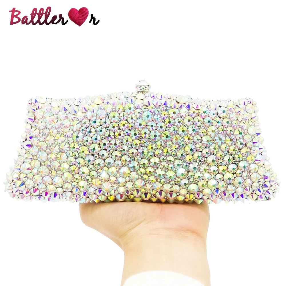 

Diamond Crystal Evening Clutch Bag For Women Wedding Party Gemstone Rhinestone Handbags Ladies Luxury Prom Dinner Bag Phone Case