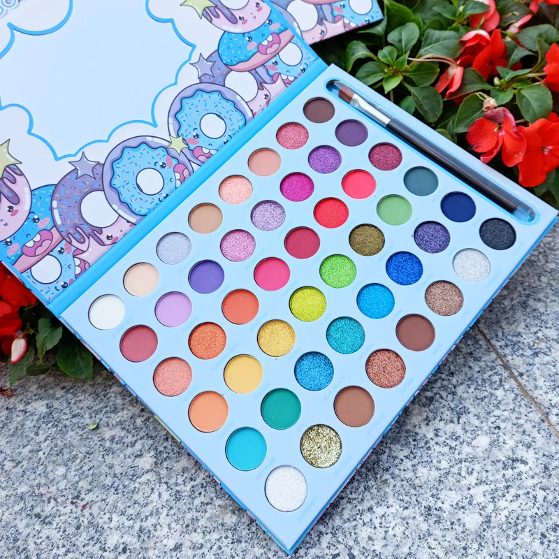 

48 Colors Makeup Eyeshadow Palette Pressed Powder High Pigmented Matte Shimmer Glitter Blue Green Red Colorful Metallic Eye Shad