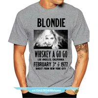 blondie gig poster flyer rock band music 70s retro vintage t shirt white 1970s men t shirt