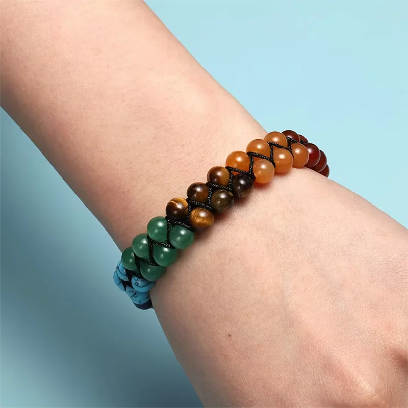 Женский браслет с кристаллами 7 чакр