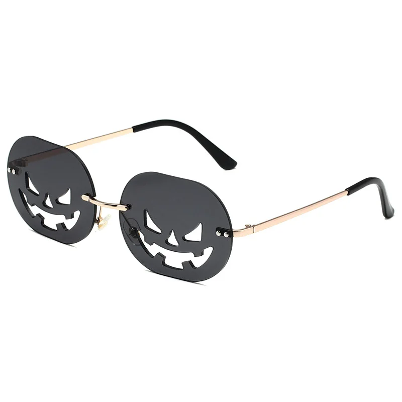 Halloween Pumpkin Sunglasses Oval Frame Hollow Out Funny Glasses Party Show Women Men Cartoon Eyewear