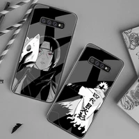naruto kakashi itachi phone case tempered glass for samsung s20 ultra s7 s8 s9 s10 note 8 9 10 pro plus cover
