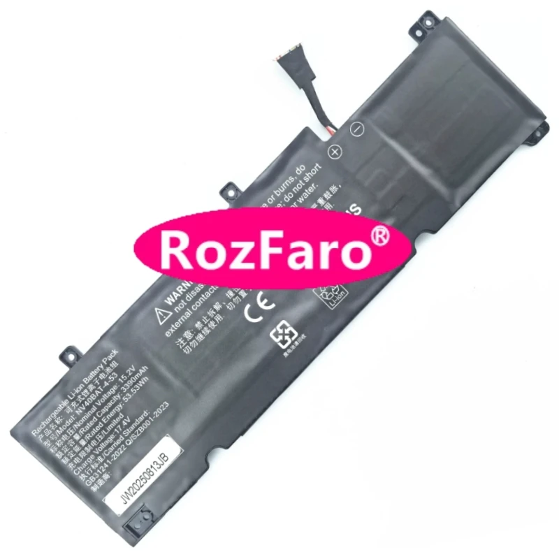 Фото Аккумулятор для ноутбука RozFaro NV40BAT-4-53 NV40BAT-4-49 15.2V 53.53WH 3390mA для Axioo MyBook Pro K7V (16N9) №1