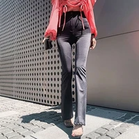 fashion sexy chic casual pants winter velvet thick new straight wide leg womens trousers autumn women high waist large loose