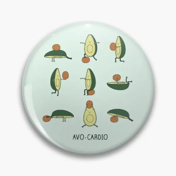 

Avo Cardio Customizable Soft Button Pin Metal Brooch Jewelry Funny Lapel Pin Cartoon Cute Badge Collar Creative Decor Gift