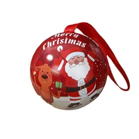 103050 merry christmas candy gift boxes christmas eve round santa claus tin box with ribbons party mystery packaging box