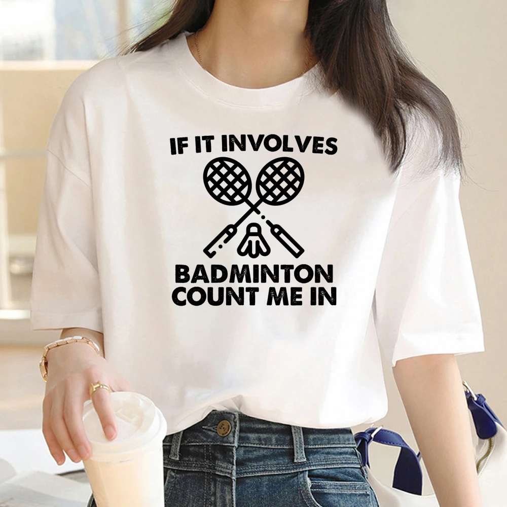 

Женская футболка для бадминтона Y2K, забавная футболка для девушек с рисунком аниме, забавная одежда