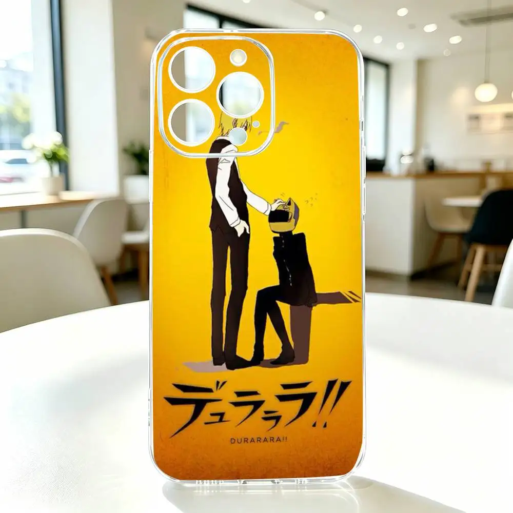 Фото Чехол для телефона с аниме-дизайном DuRaRaRa для iPhone 17, 16, 15, 14, 13, 12, 11 Mini, Pro, Max, Plus, прозрачный №2
