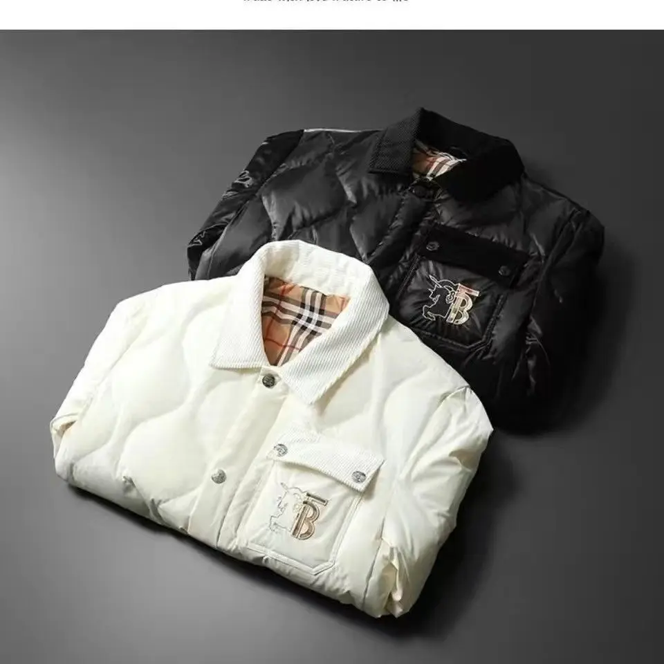 Men's Jacket Parkas Men's Winter Jackets Men's Cold Jacket High Fashion Cotton Clothes Embroidered Men's Slim and Warm Coat