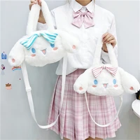new sanrio trend new bow cinnamoroll plush toy messenger bag foreign girl mobile phone bag gift