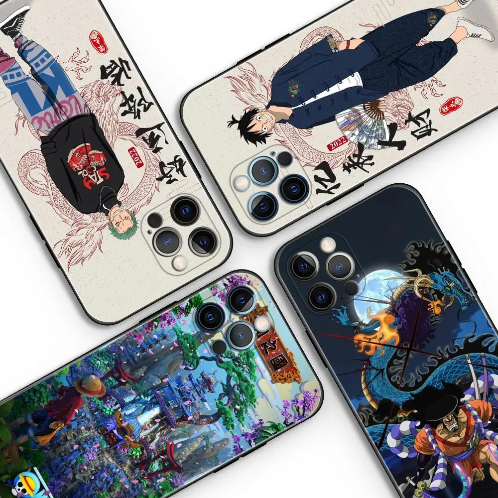 Чехол для телефона с Аниме One Piece в национальном ретро стиле iPhone 11 12 13 Pro Max 7 8 SE XR XS 5