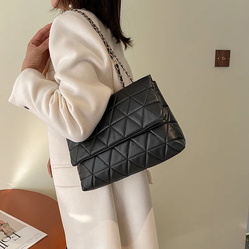 Trend Luxury Pu Leather Women Shoulder Bags Chain Strap Crossbody Bags for Women Fashion Designer Handbags Female Messenger Bags