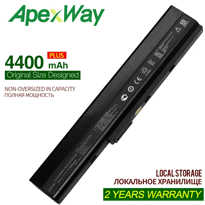

ApexWay 4400mAh Battery ForAsus K52 K52J K52JB K52JC K52JE K52JK K52JR K52N K52D K52DE K52DR K52F K62 K62F K62J K62JR K52IJ K52F