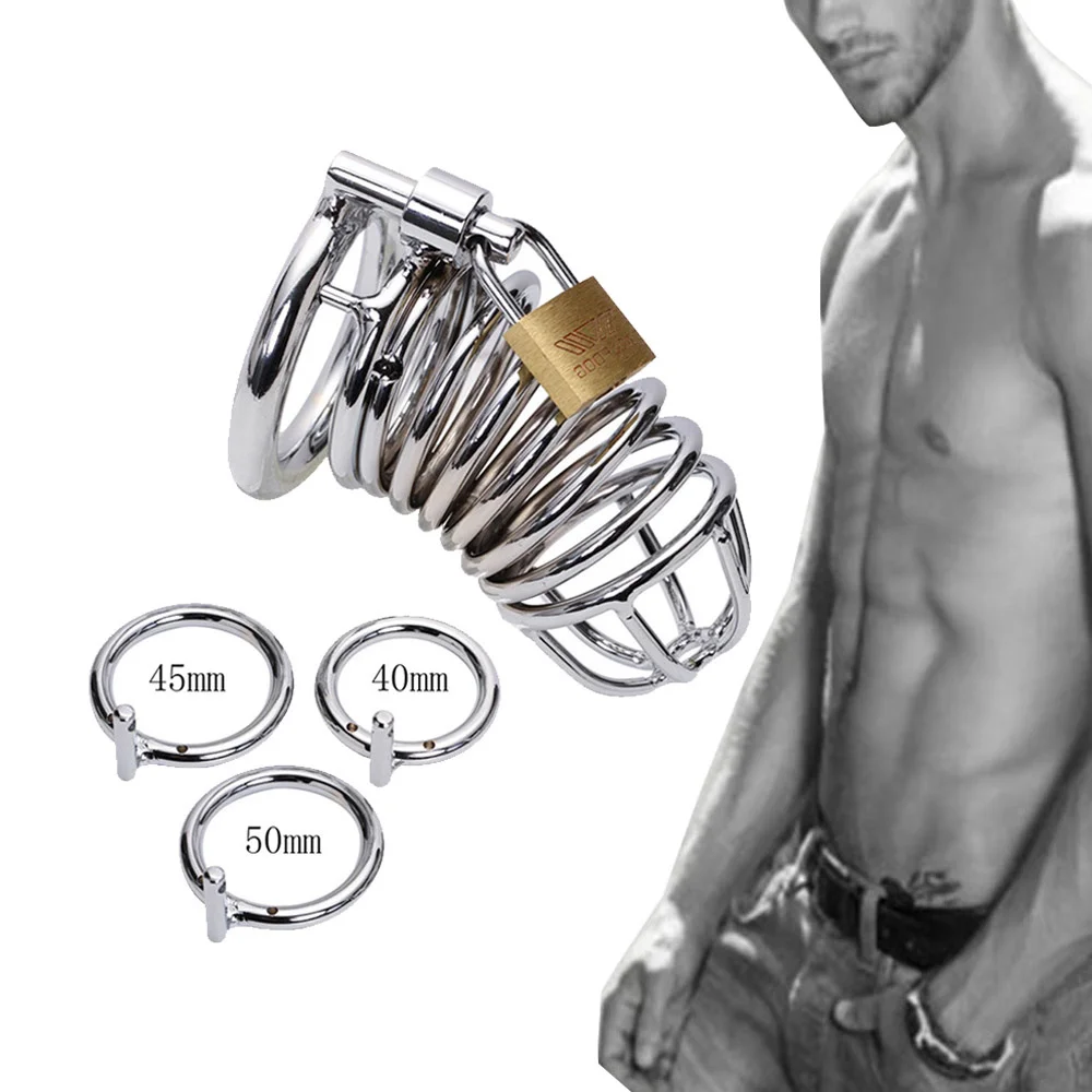 

Металлическое мужское устройство верности 3 размера кольцо на пенис из нержавеющей стали для БДСМ удерживающий пояс с замком клетка на пенис секс-игрушка для пар L1