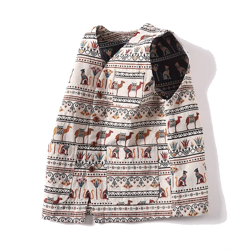 Американская винтажная мода 2024 осень-зима ретро Tutankhamun Тяжелая жаккардовая