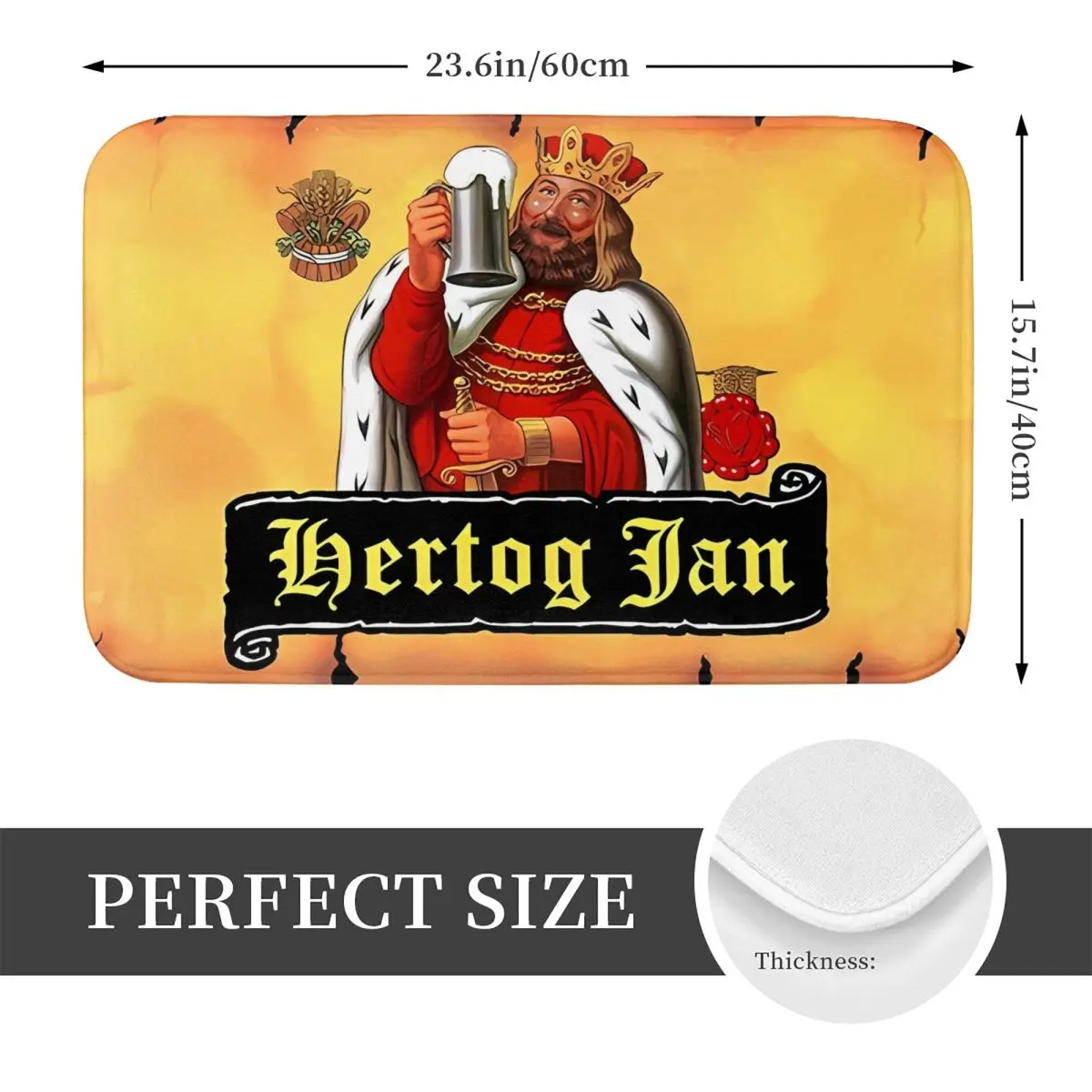 H-Hertog Jans Коврик для ног Кухня Душевая дверь Пузырьковое пиво Вино ванной