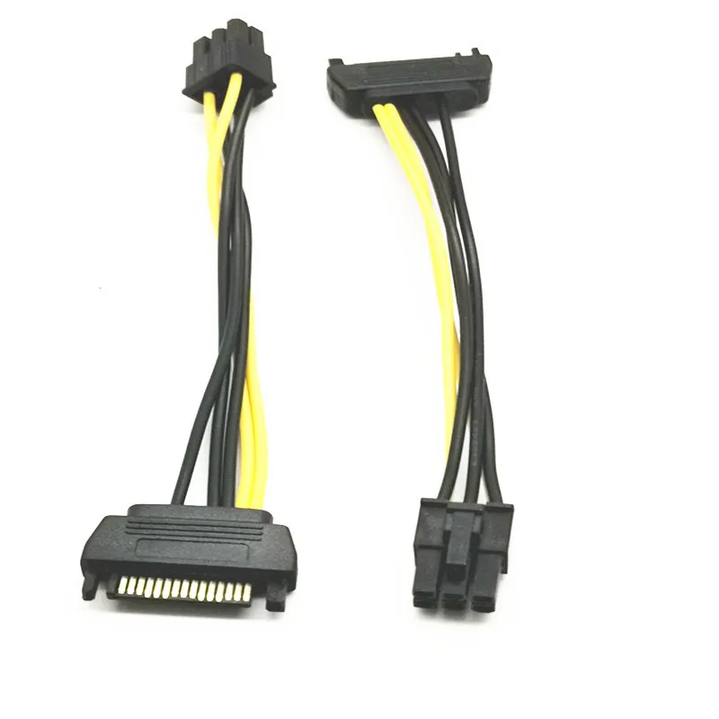 

SATA Power 15P To 6P Graphics Card Reverse Power Wiring 15 Pin 6PIN Graphics Card Power Cord 15CM