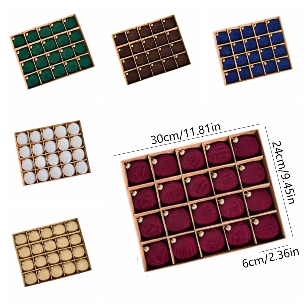 20 шт. 6 см флокированный рождественский шар подвеска небьющиеся бархатные