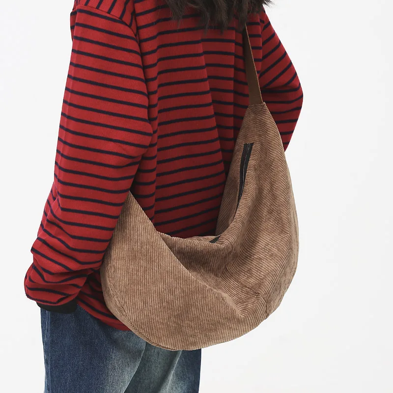 

Модная Вельветовая текстура большой вместимости, новинка весны 2022, женская сумка с мягким лицом, сумка через плечо, Студенческая сумка-месс...