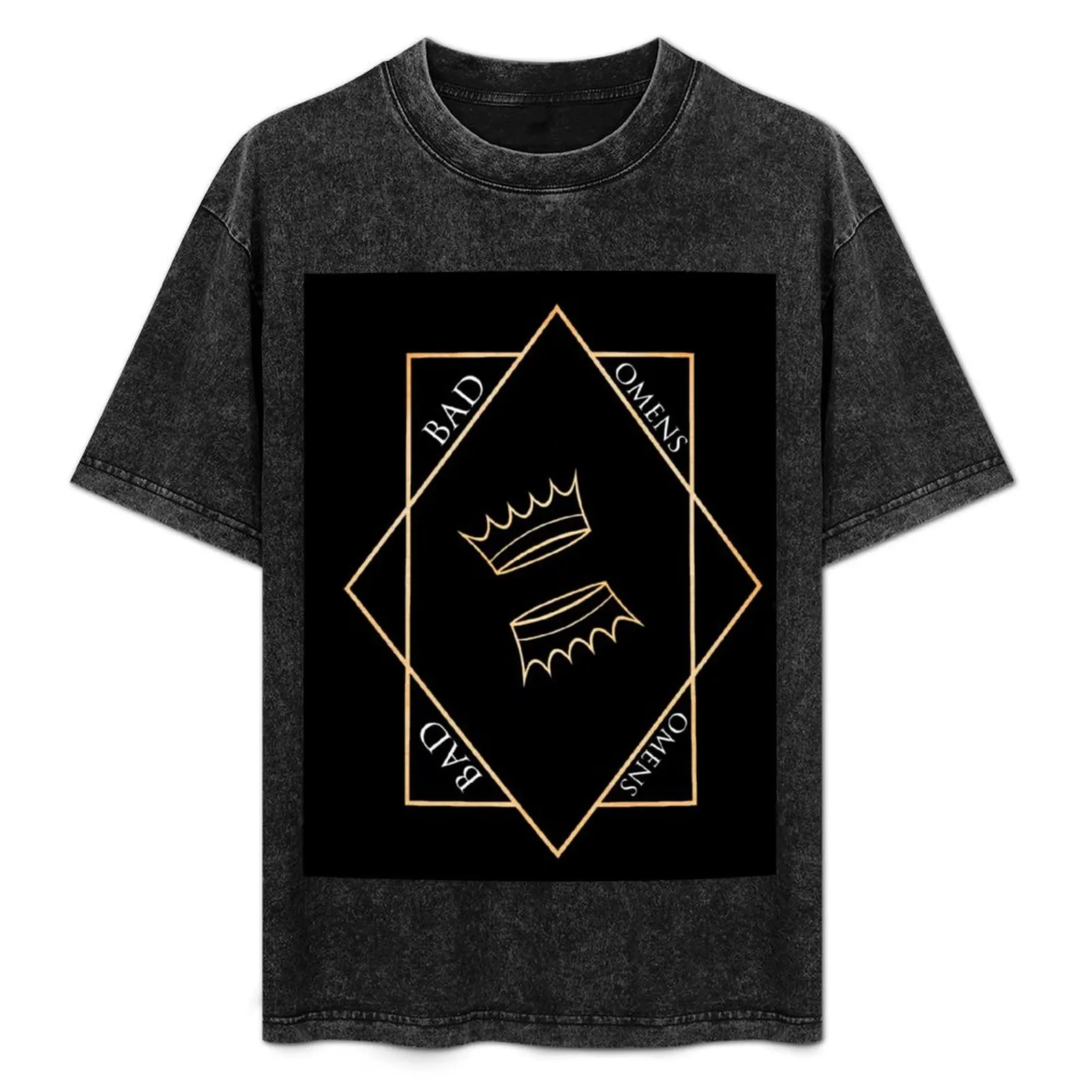 Мужская Винтажная Футболка большого размера Bad Omens-detron