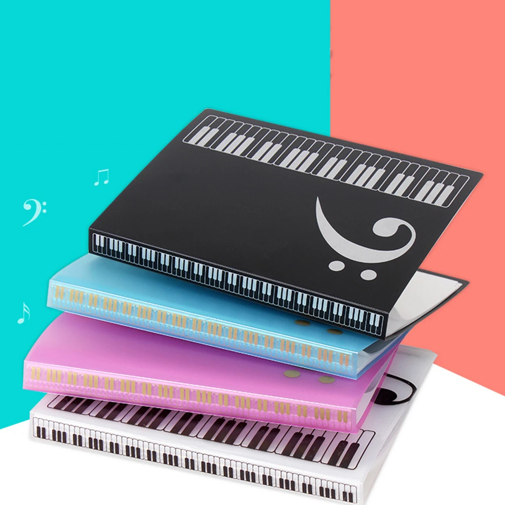 

40 Pages Piano Score Holder A4 Music Book Clip Sheet Note File Paper Folder Score Book Clip A4 Data Score Folder Waterproof