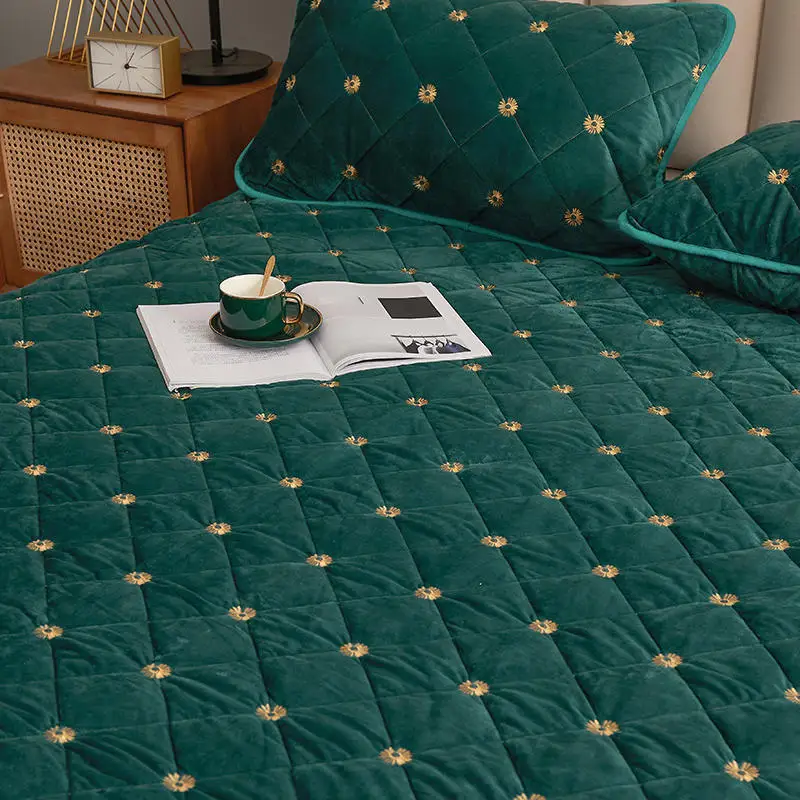 Вышитая Коралловая светозащитная натяжная простыня стильный чехол для матраса