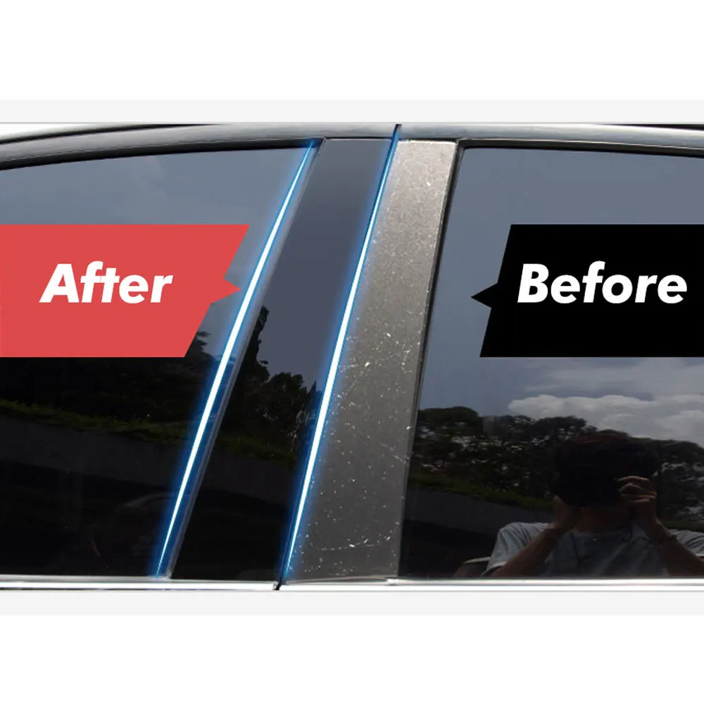 Глянцевые черные столбы для автомобильных дверей окон отделочные накладки