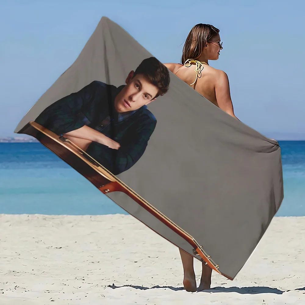 S-Shawn Mendes Пляжное полотенце из микрофибры без песка Быстросохнущие мягкие