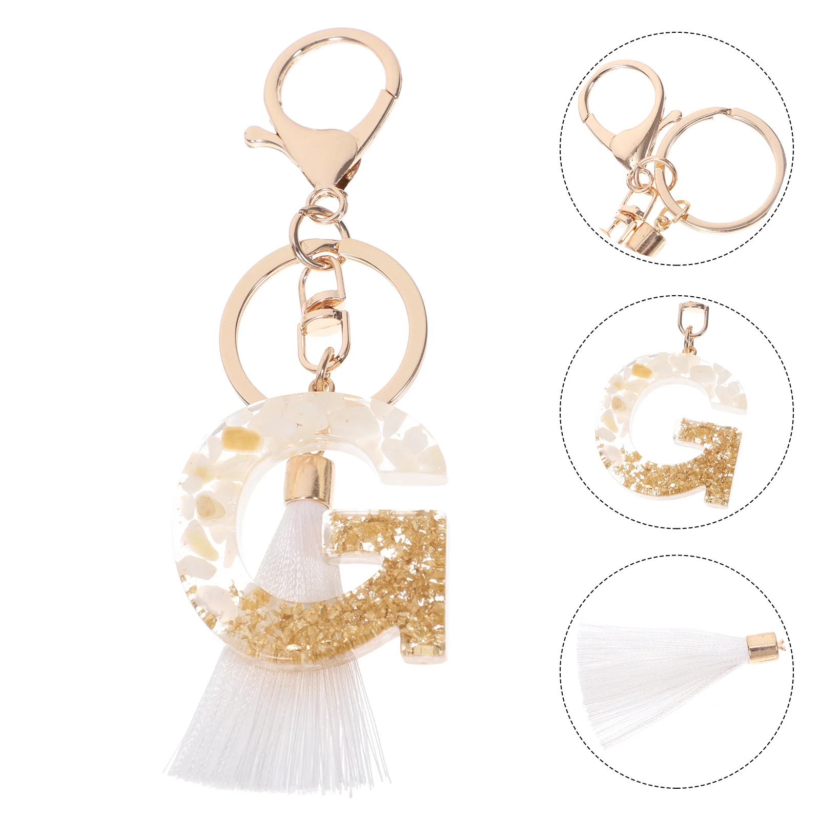 

Car Auto Accessories Chains Women Alphabet Keychains Ornament Initial Delicate Pendants