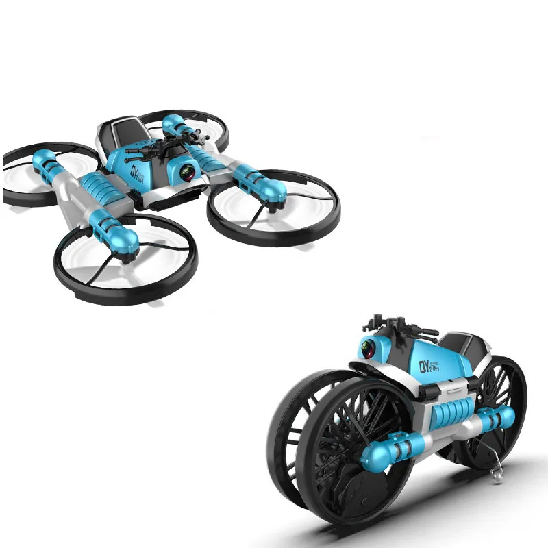 New 2 In1 Foldable RC Drone Motorcycle HD Camera Hand Gestur