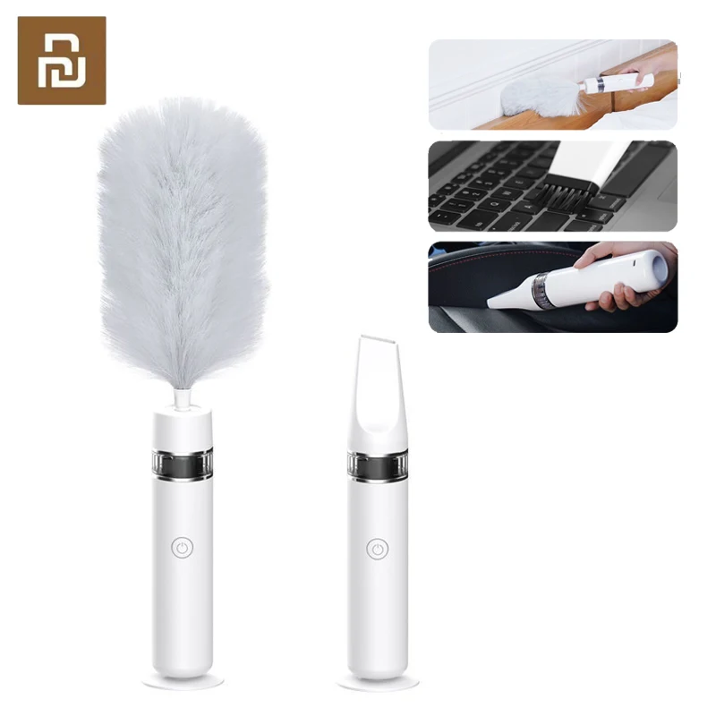 Youpin Household Electric Feather Duster Handheld Retractable Dust Brush Computer Car Dust Collector Home Cleaning Tools