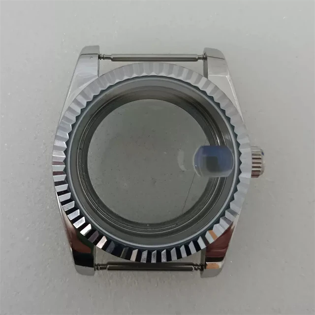 

New 36mm Oyster Perpetual Stainless Steel NH35 Case Bottom Sapphire Glass Watch Case Kit for NH35/NH36/4R Watch Movement Parts