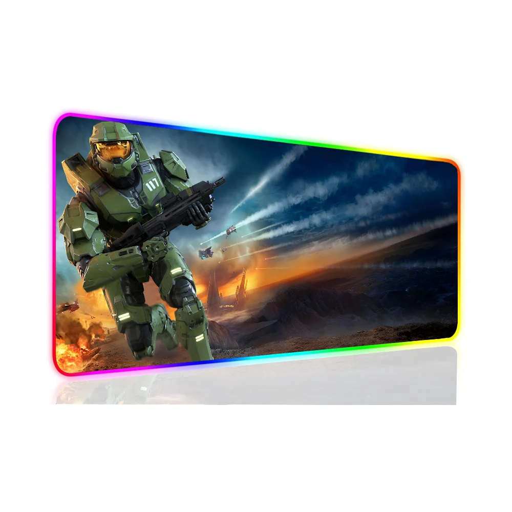 1 шт. игровые коврики для мыши H-Halo Cool I-Infinite XXL RGB HD Черные Аксессуары геймеров