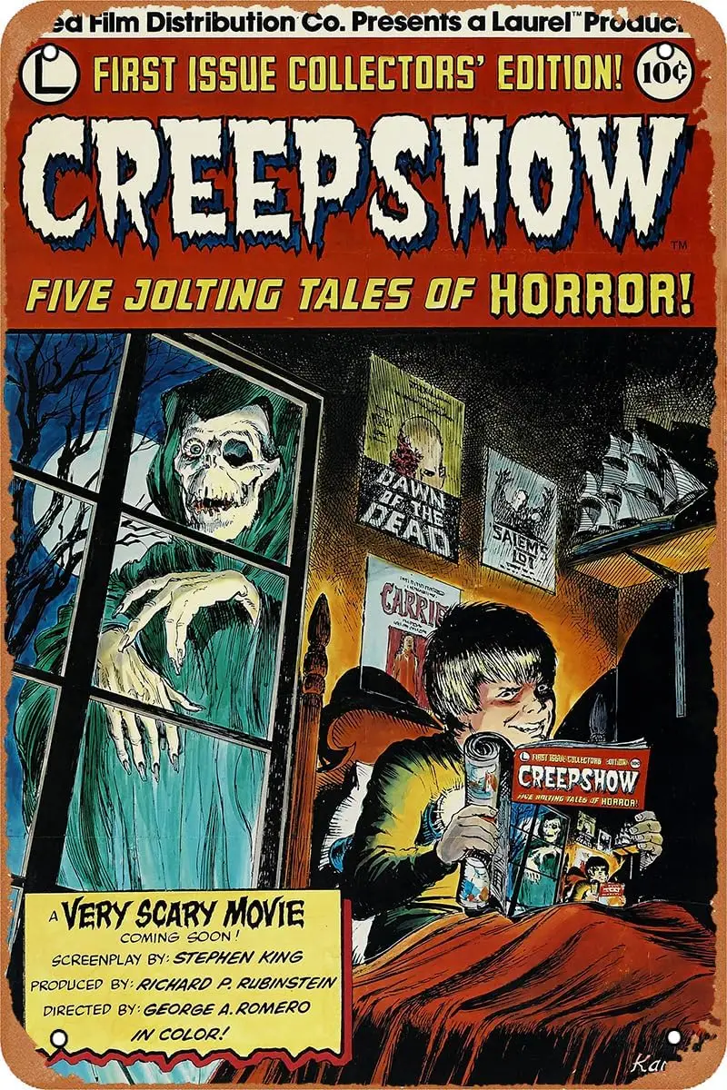 Creepshow (1982) Постер фильма ужасов Винтажная жестяная вывеска Ретро металлическая