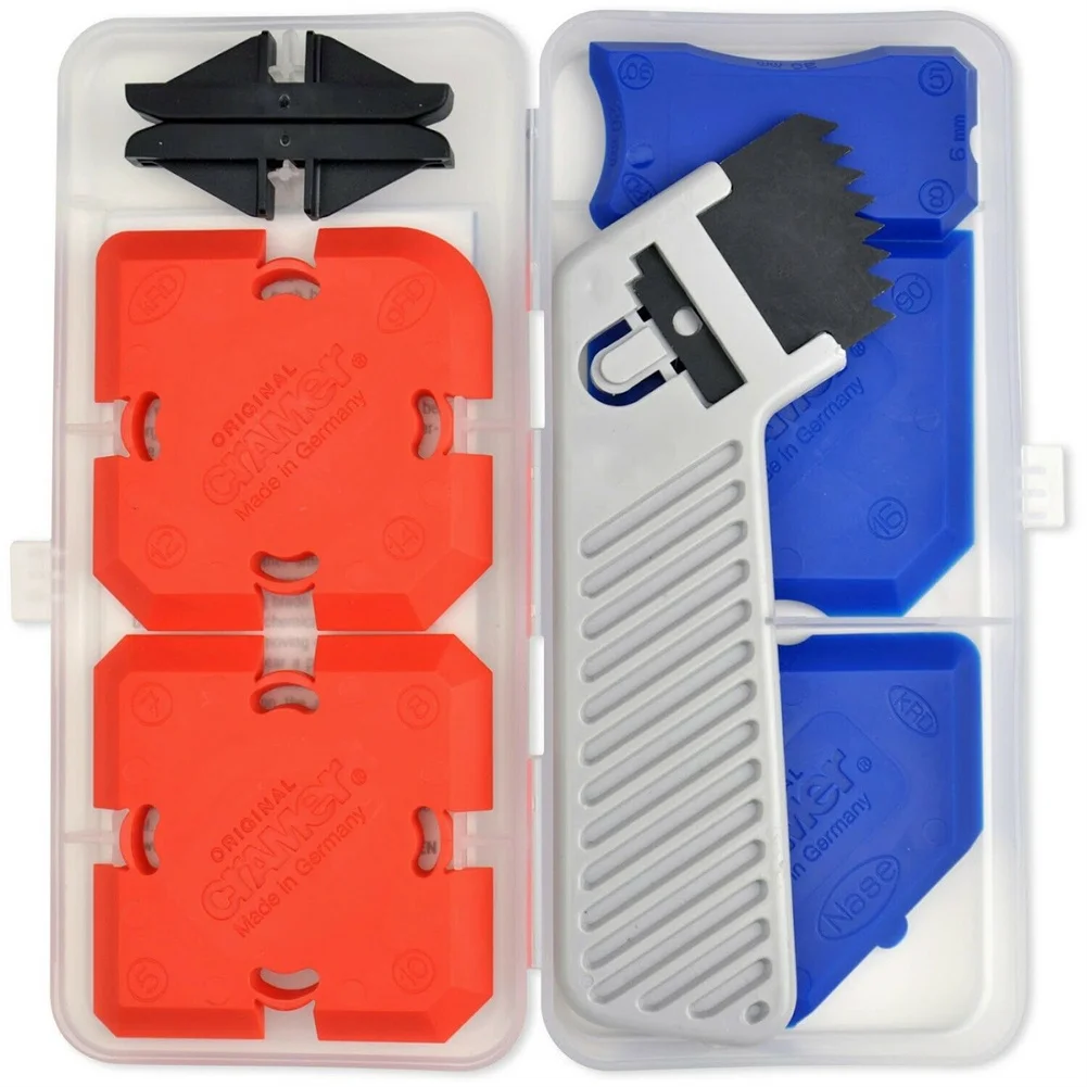 

7 Pcs Grouting & Silicone Profiling & Applicator Tool Kit In Box Profiling Kit For Many Flexible Sealants Caulks