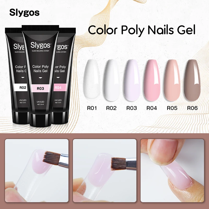 

15ml Poly Nail Gel Polish for Nails Extension Semi Permanent Nude Pink Acrylic Crystal Fast UV Builder Gel Hybrid Varnish