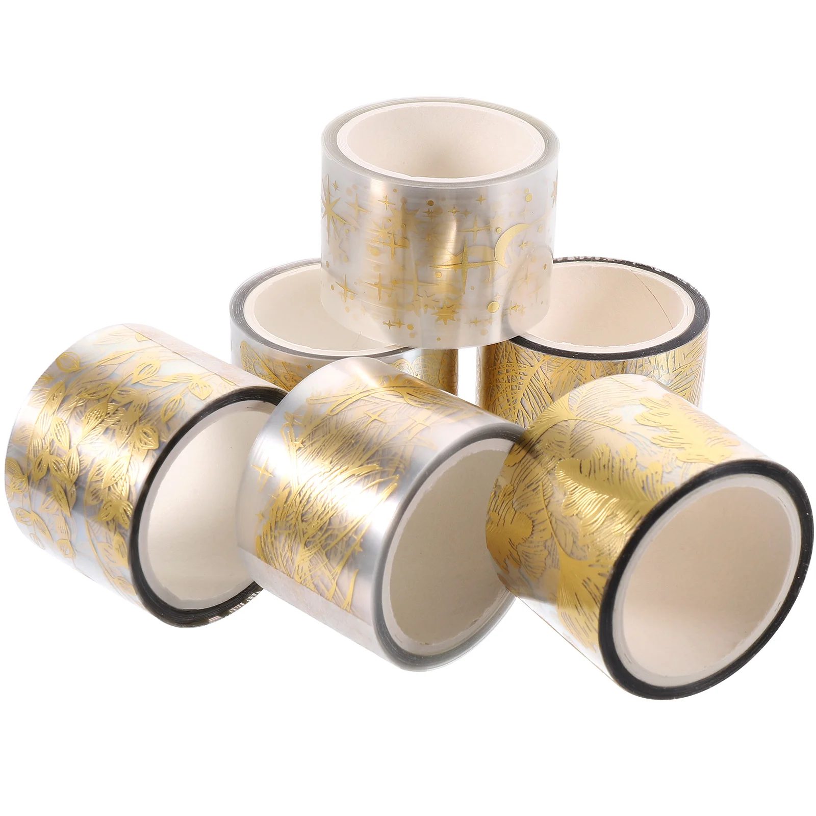 

6 Rolls of Decorative Pattern Washi Paper Tape Decorative Tape Scrapbooking Sticker