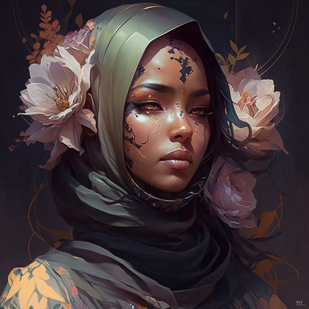 Абстрактный платок Monalt на холсте