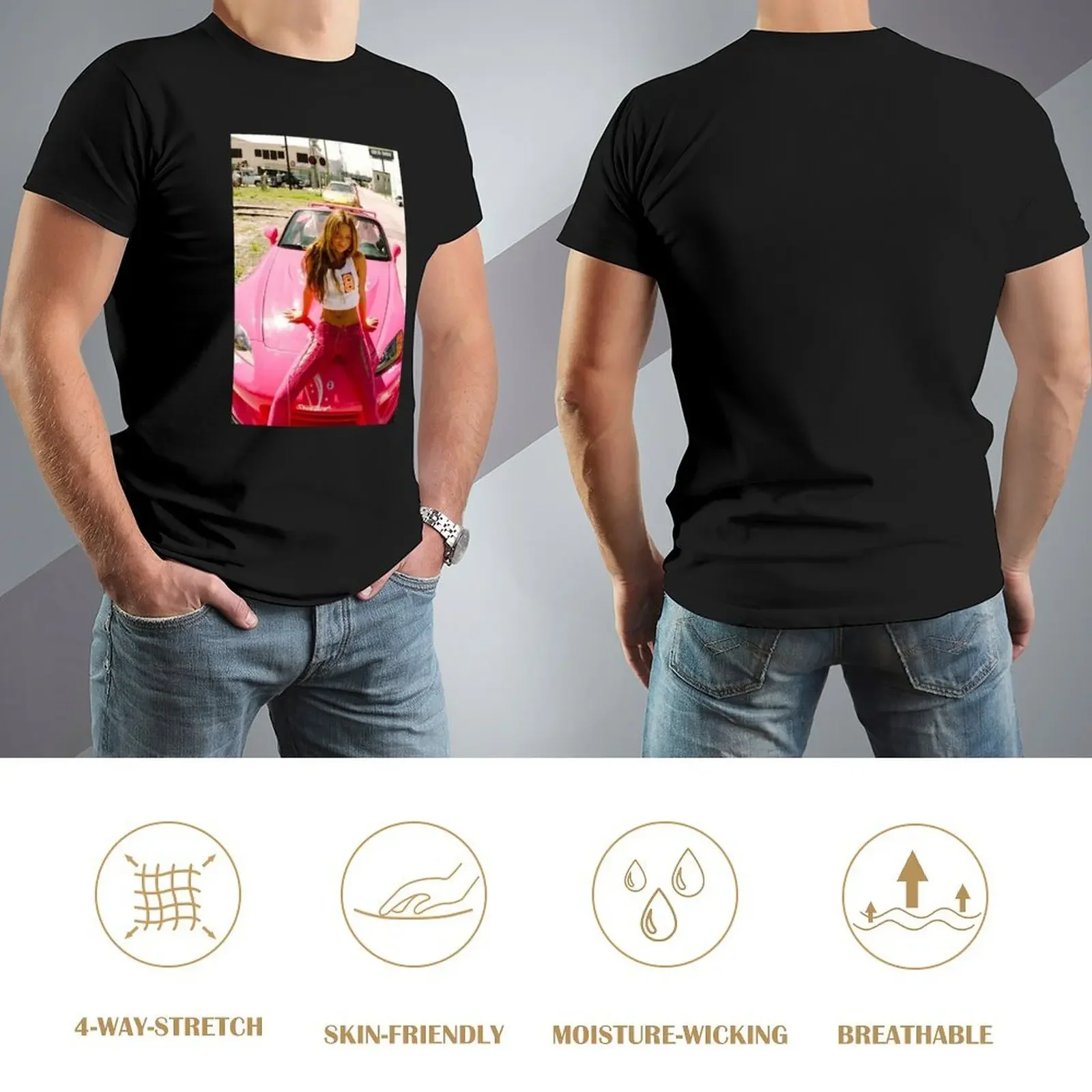 Фото Футболка DEVON AOKI PINK RACE CAR POSTER с животным приндом для мальчиков, футболка на заказ, мужская футболка, одежда для мужчин №4