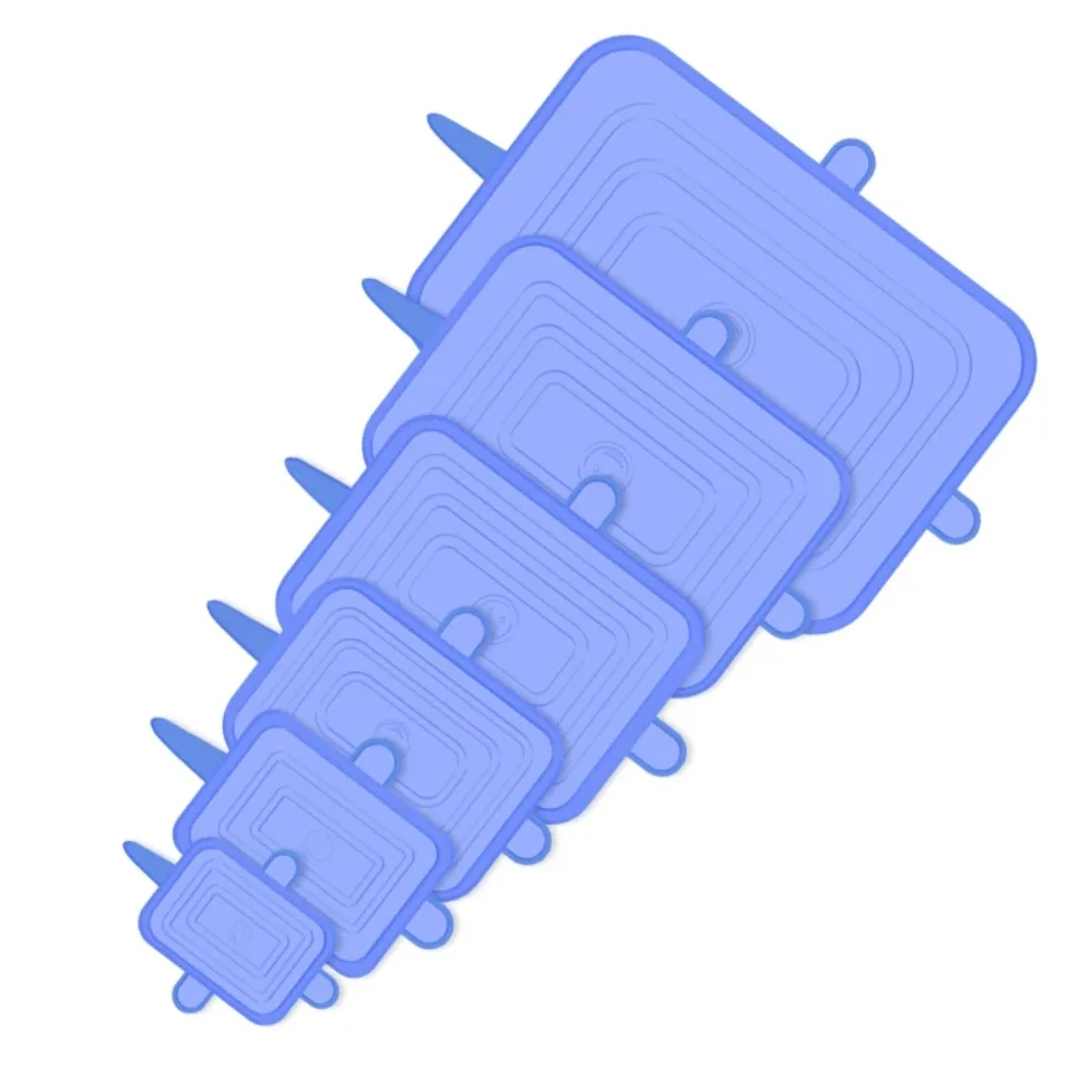 

Набор из 6 квадратных силиконовых крышек для контейнеров