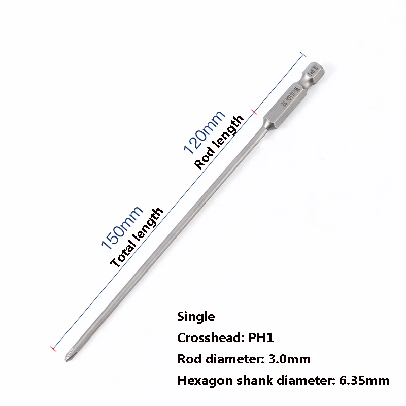 

Магнитный шестигранный бит для отвертки PH1-PH2 S2 150-200мм
