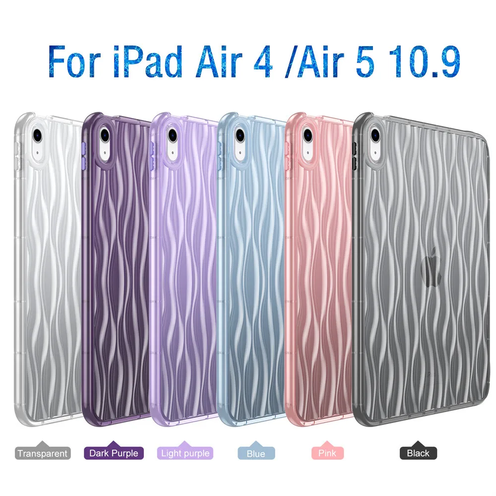 Чехол Funda для iPad Air 5 4 5-го поколения 2022 10 9 дюйма прозрачные силиконовые чехлы A2588