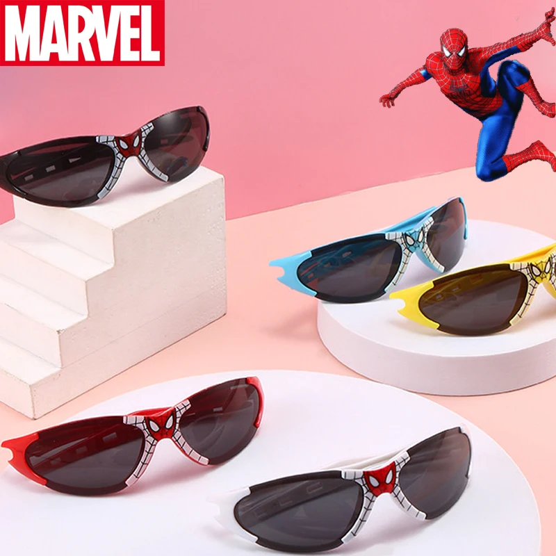 

Cartoon Marvel Children's Sunglasses Polarized UV Protection Boys Spider-Man Sunglasses Girls Tide Silicone Sunshade Glasses